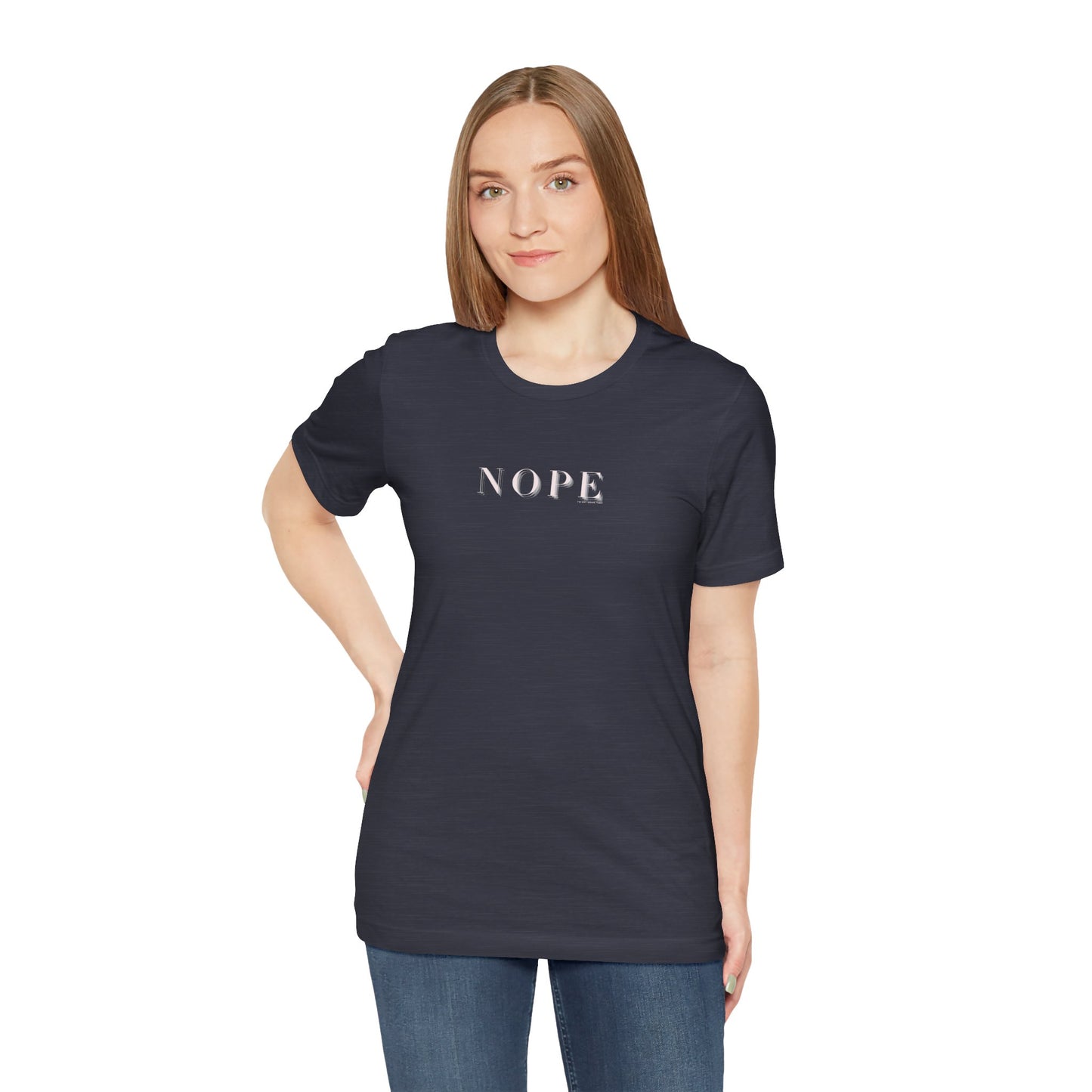 NOPE Unisex Tee, Navy