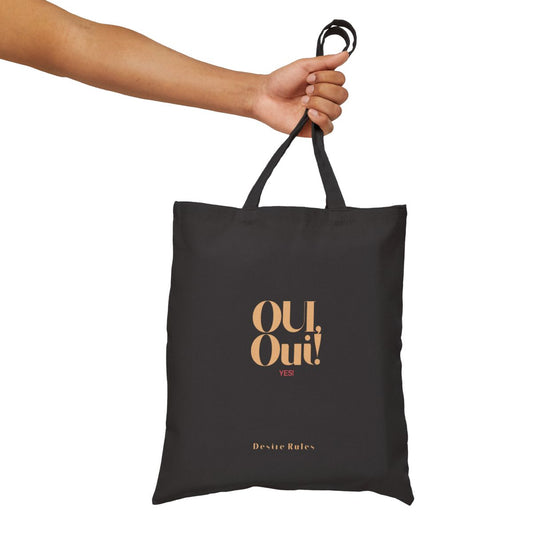 Black Canvas OUI Tote 