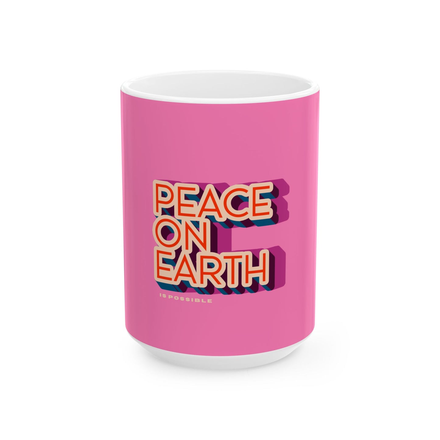 Peace on Earth Mug, Pink 