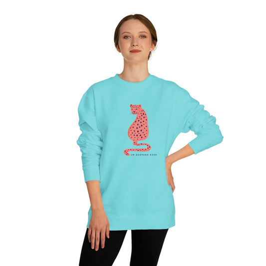 Pink Leopard Ladies Crew Neck