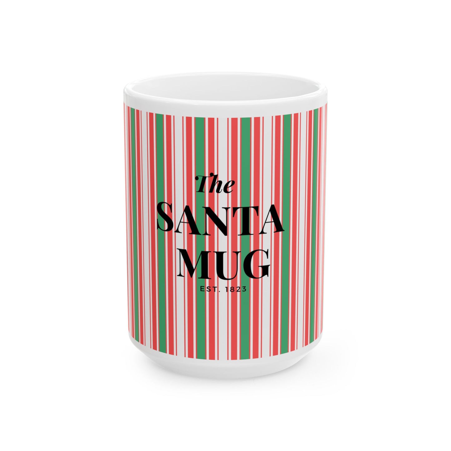 Preppy Santa Mug, 15 oz