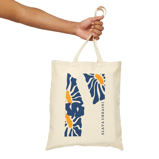 SLAVA UKRAINI Sunflower Canvas Tote