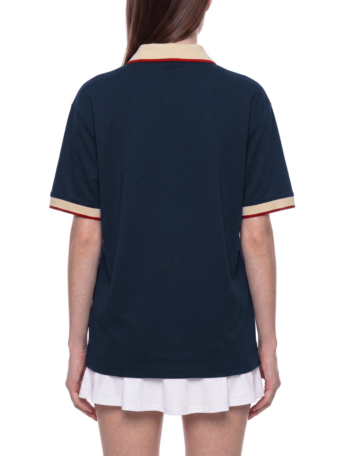 OUI OUI  Preppy Color Block Polo Shirt