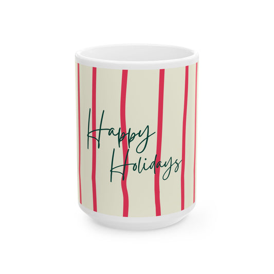 Whimsical Happy Holidays Cup