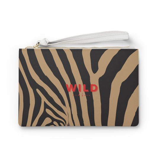 Zebra Print Clutch, Vegan Leather