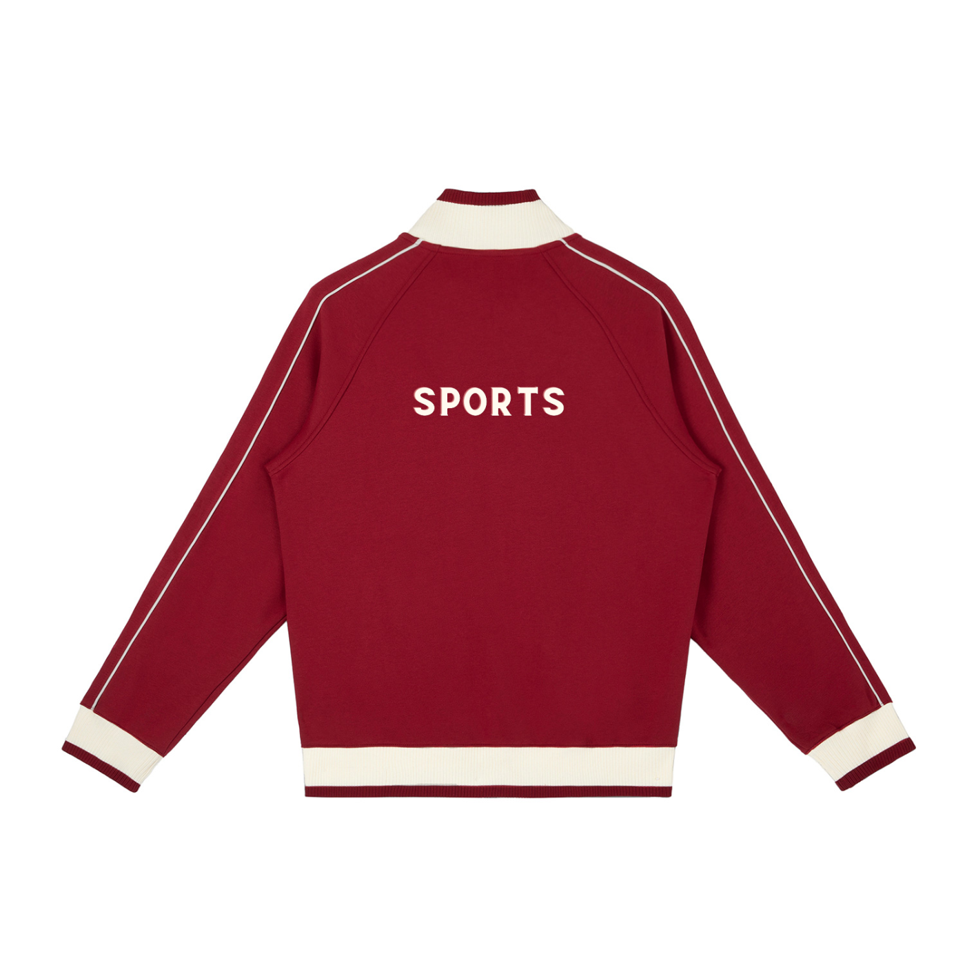 Classic SPORTS Color Block Track Jacket, RED