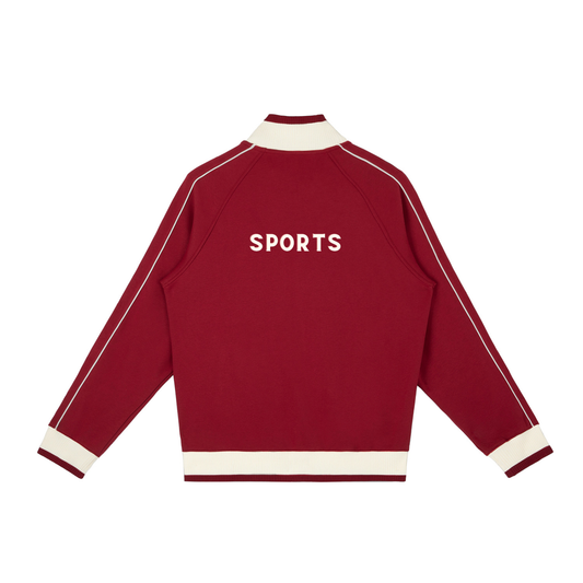 Classic SPORTS Color Block Track Jacket, RED